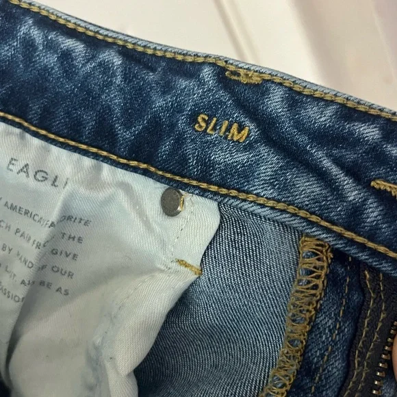 American Eagle Men's Distressed Blue Jeans *NEW* - Picture 5 of 5